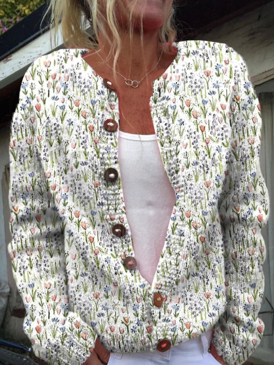 Ivadelle™ | Vintage Floral Knit Cardigan.
