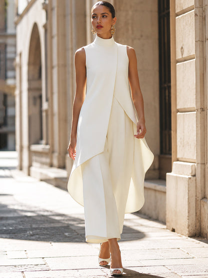 Everly - Elegant Wide-leg Two-piece Suit
