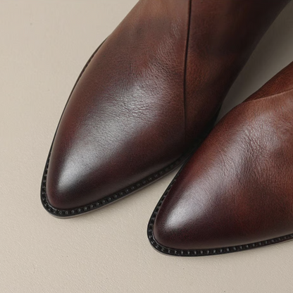 ZAFIRA™ | Low-Heel Premium Leather Booties