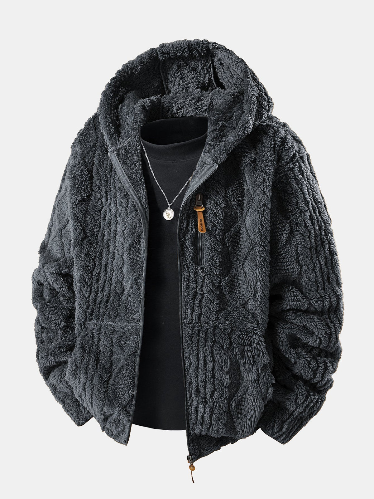 Velinor Jacquard Teddy Hoodie