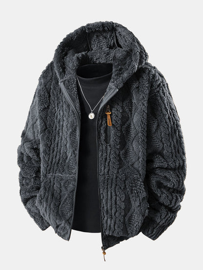 Velinor Jacquard Teddy Hoodie