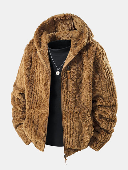 Velinor Jacquard Teddy Hoodie