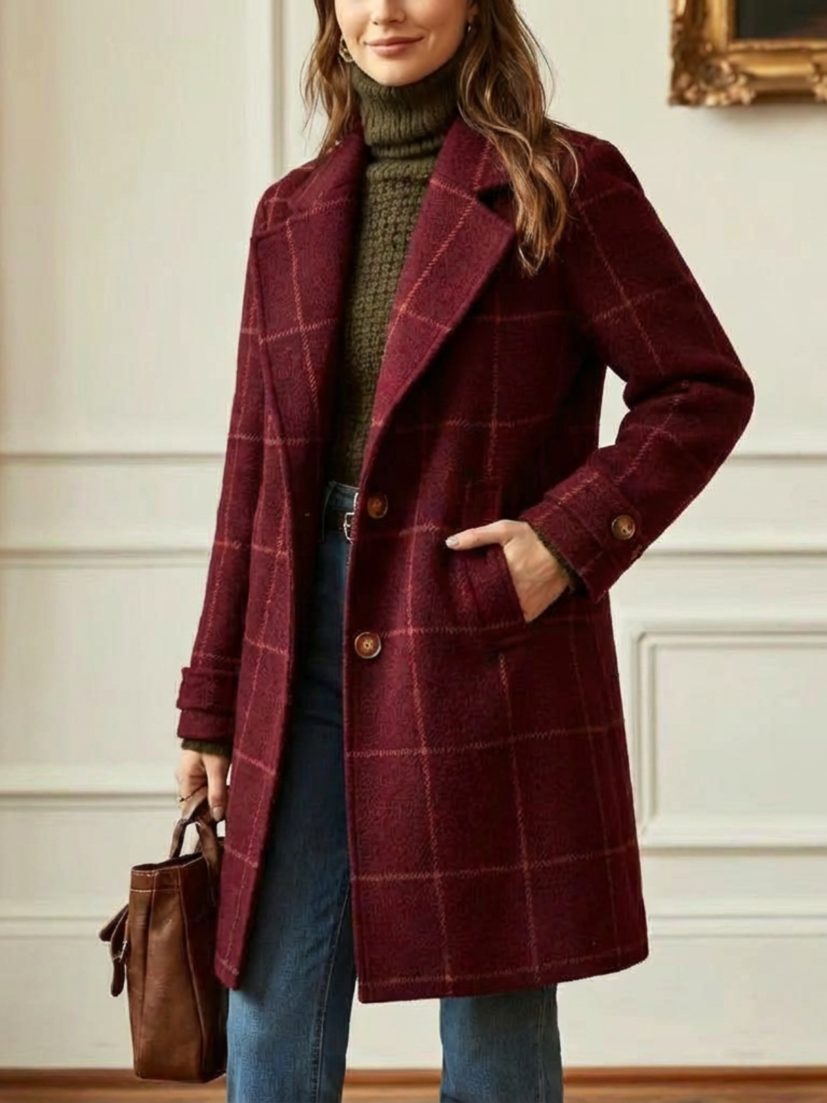 Elowen Classic Checkered Coat