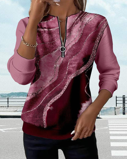 Liora Vintage Half-Zip Sweatshirt