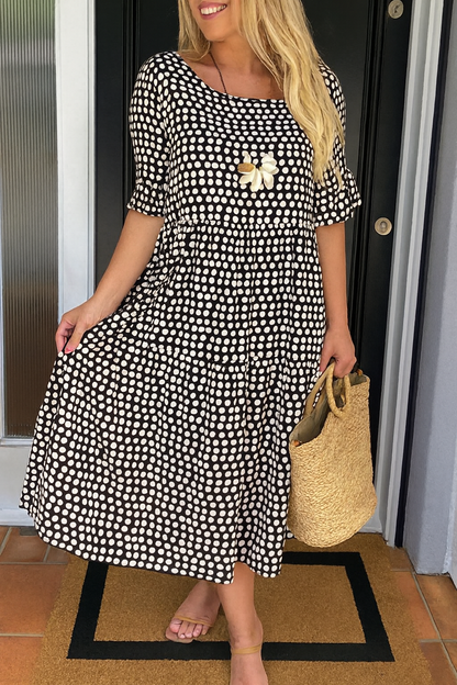 Riley | Short Sleeve Midi Dress