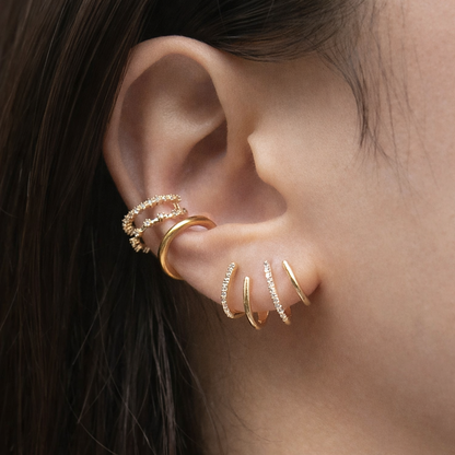 Alma – Gold-Plated Spiral Earrings