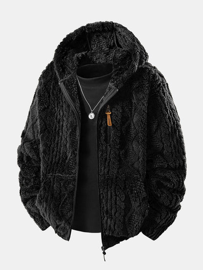 Velinor Jacquard Teddy Hoodie