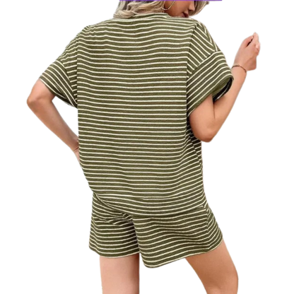 TOOTSIE™ – Striped Drawstring Lounge Set