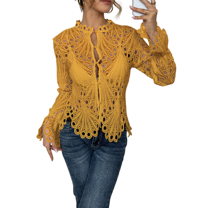 Melody – Modern Hollow Detail Blouse