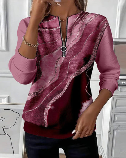 Liora Vintage Half-Zip Sweatshirt
