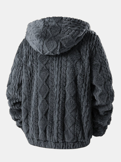 Velinor Jacquard Teddy Hoodie