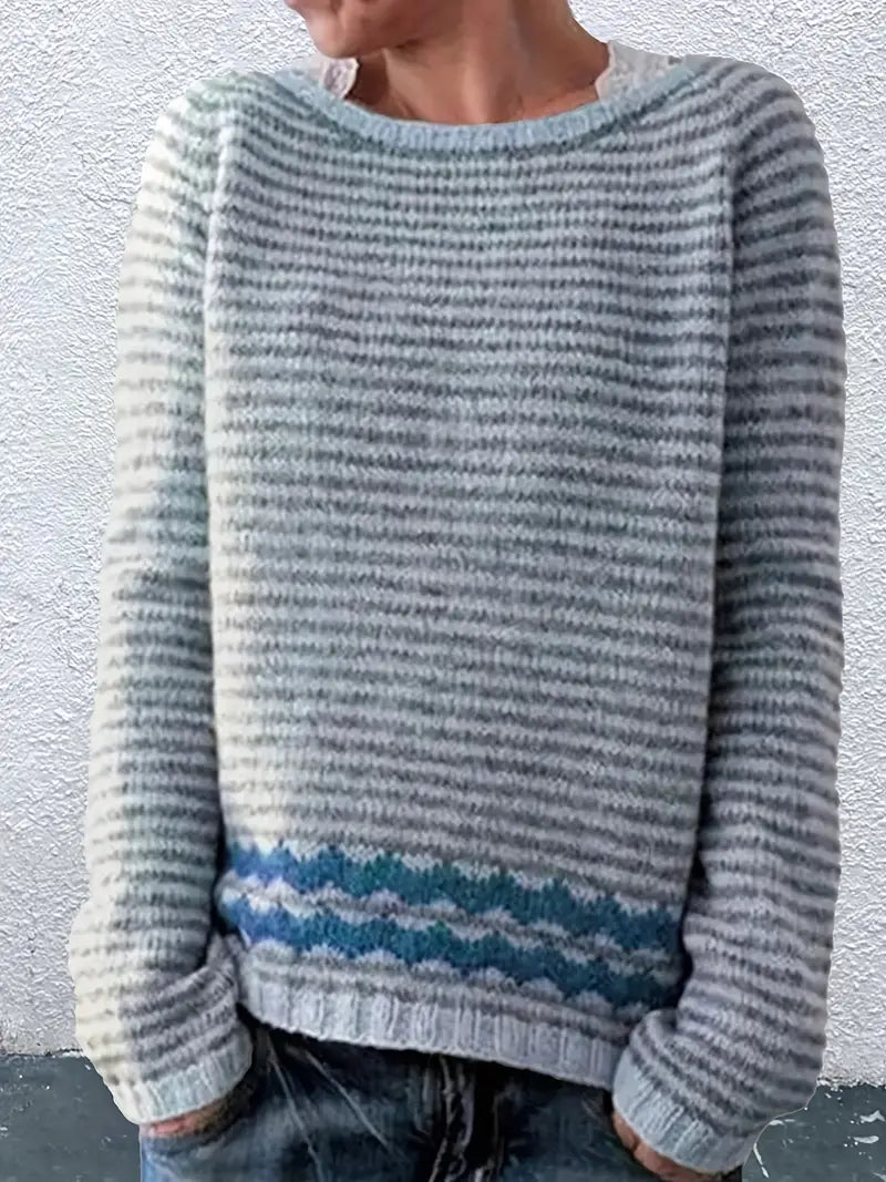 Aubrey | Casual Striped Knit Sweater