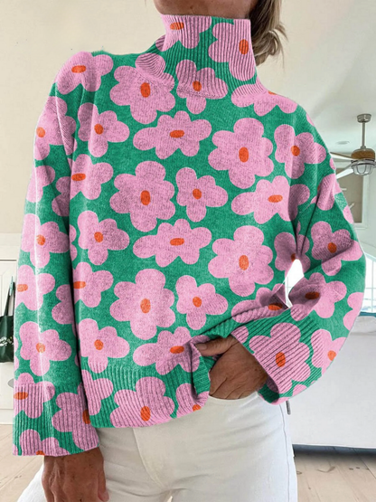Claire | Floral Knit Sweater