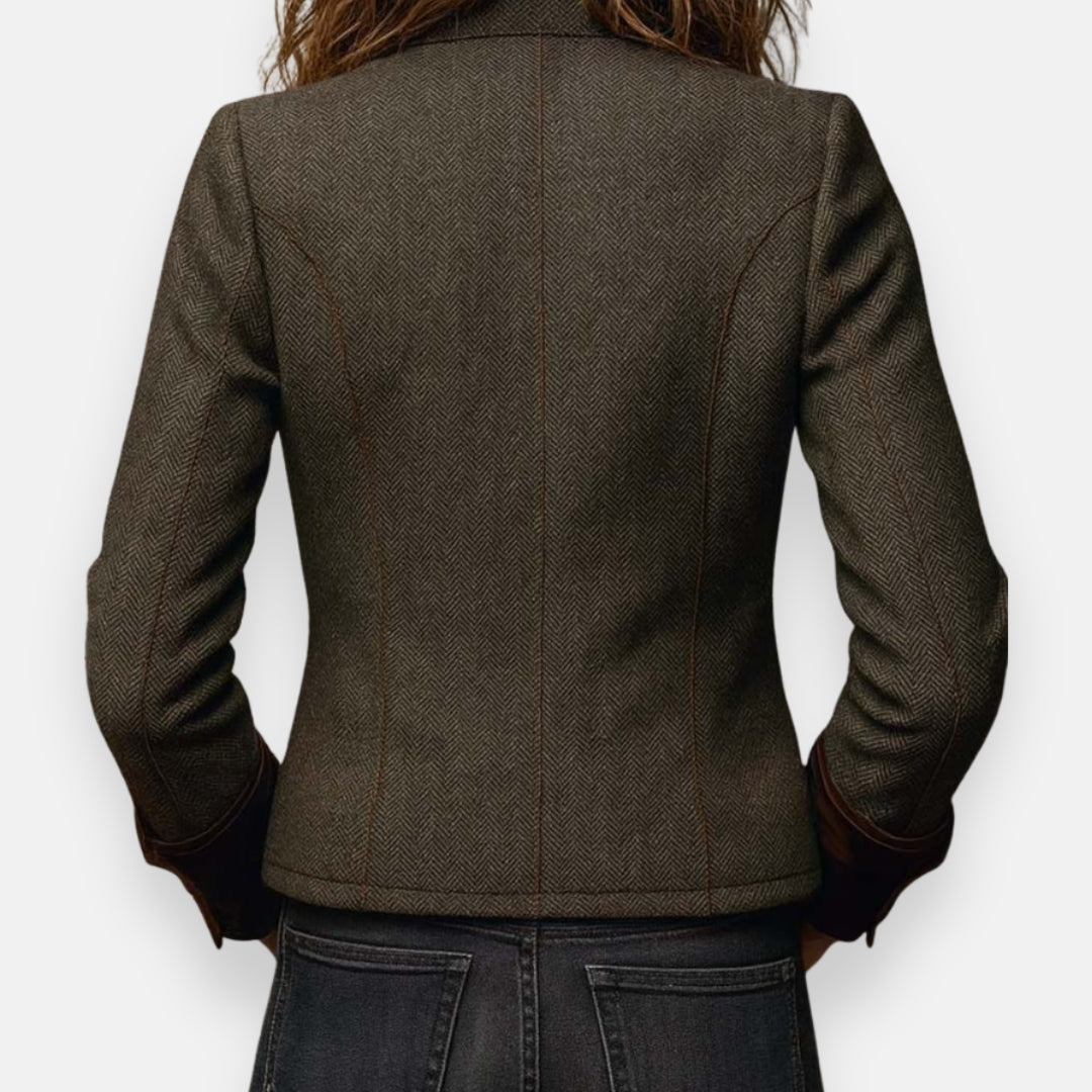 Eleanor - Tweed Jacket with Velvet Details