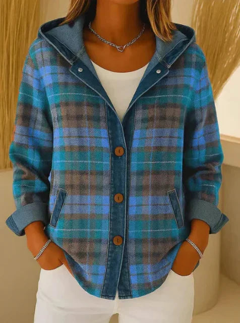 Rhea™ | Denim Chequed Shirt