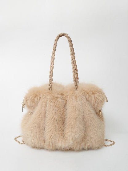 Luna | Plush Velvet Shoulder Tote