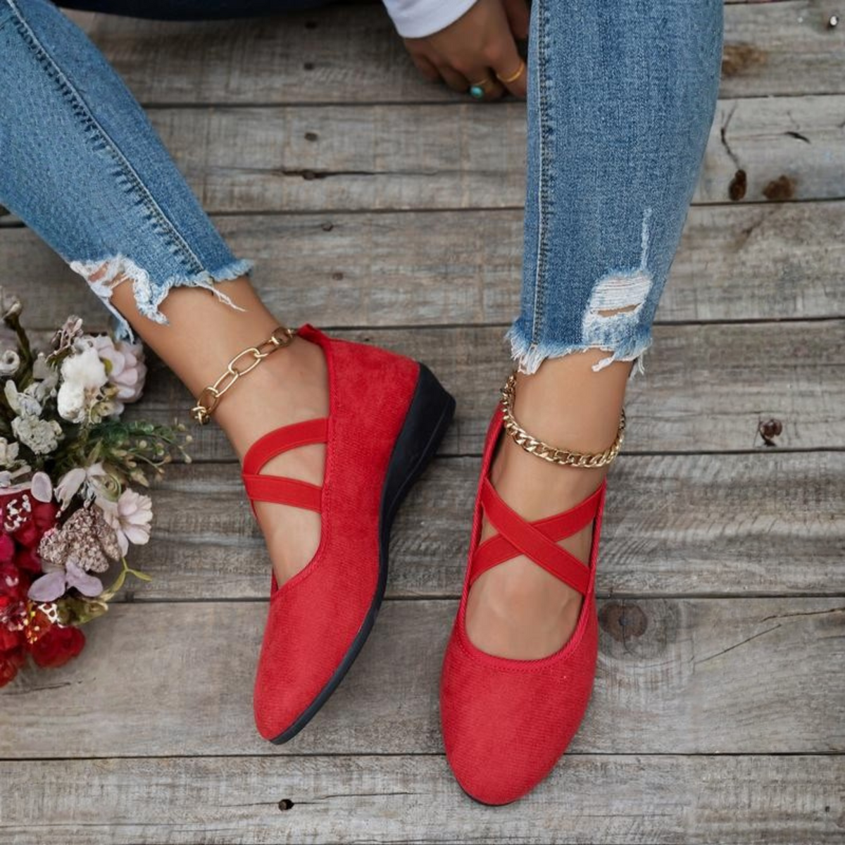 Isadora | Comfort Wedge Ballet Flats