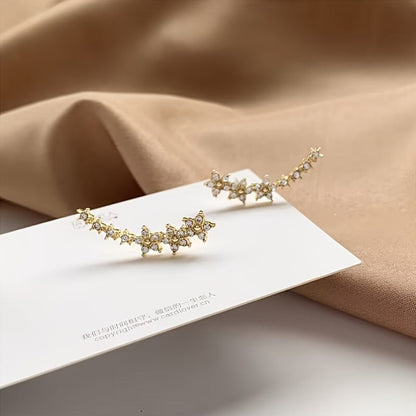 Floral Ear Climber Earrings