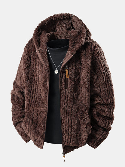 Velinor Jacquard Teddy Hoodie