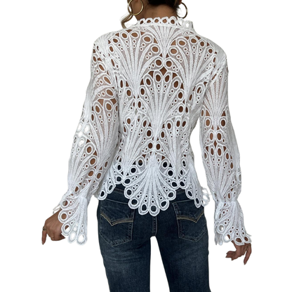 Melody – Modern Hollow Detail Blouse