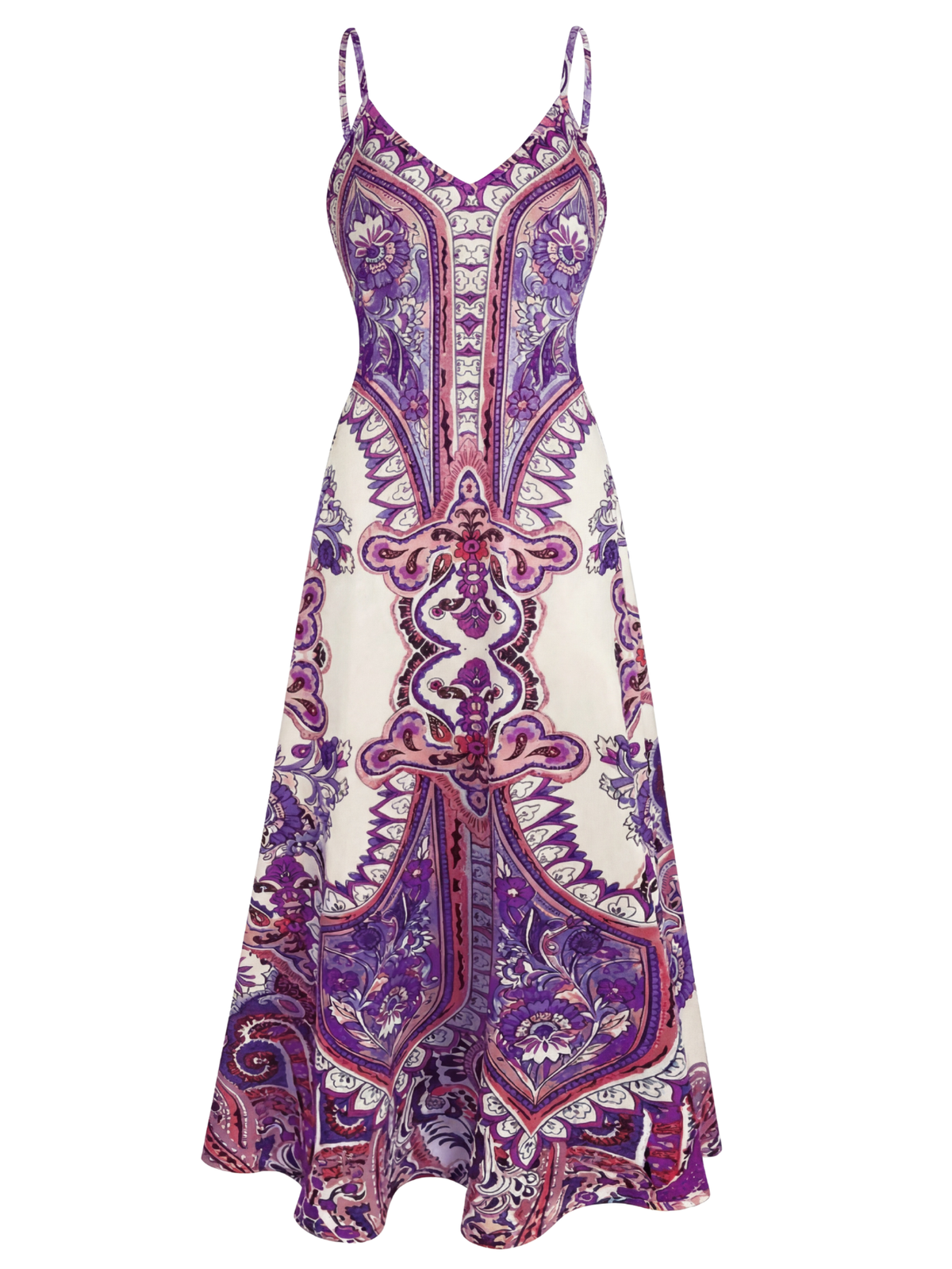 Skye – Boho Floral Print Sleeveless Dress
