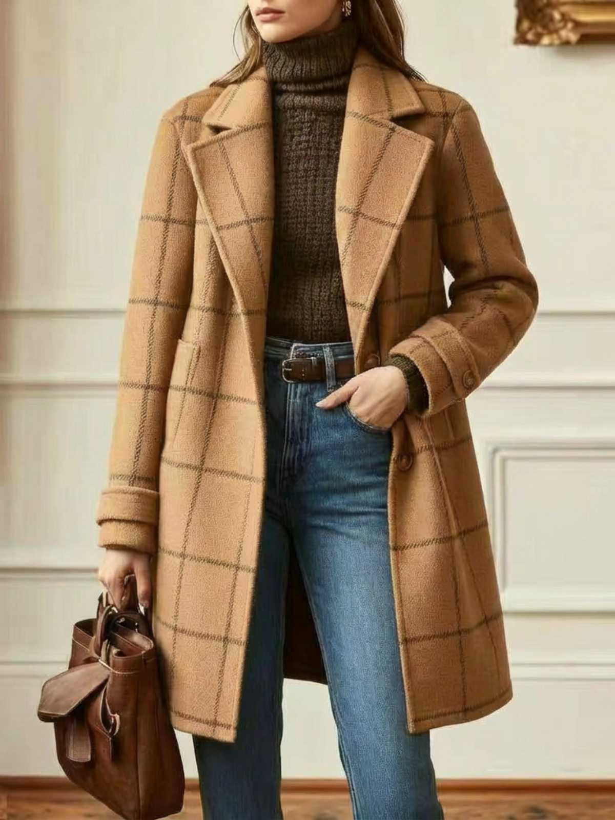 Elowen Classic Checkered Coat