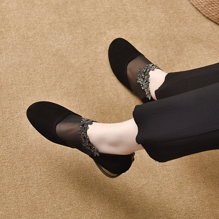 Mesh Platform Sandal