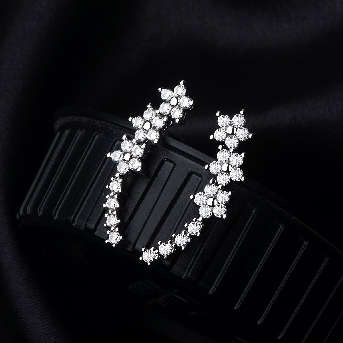 Floral Ear Climber Earrings