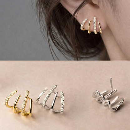 Alma – Gold-Plated Spiral Earrings