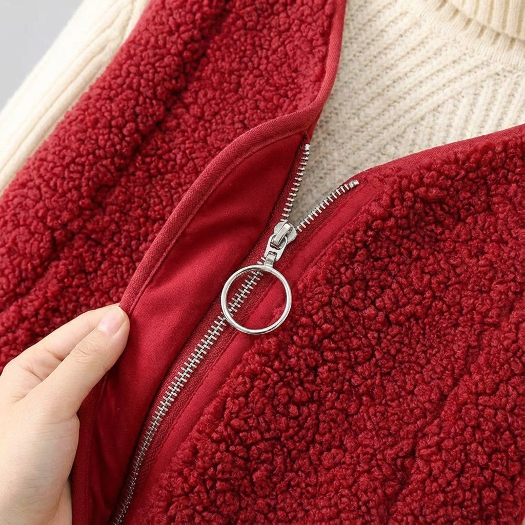 Harlow | Cozy Fleece Shearling Vest