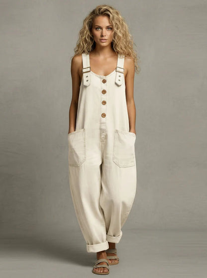 Renley | Vintage Washed Cotton Denim Overalls
