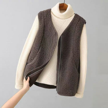 Harlow | Cozy Fleece Shearling Vest