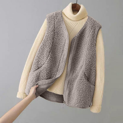 Harlow | Cozy Fleece Shearling Vest
