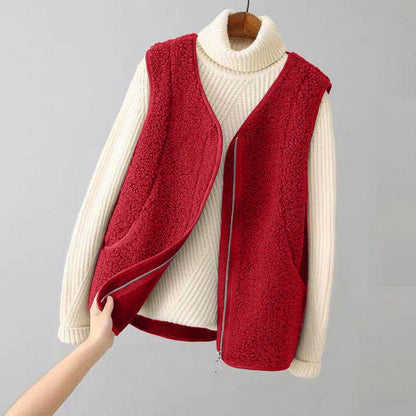 Harlow | Cozy Fleece Shearling Vest