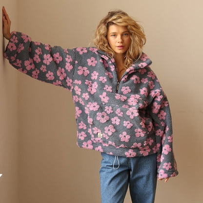 Daisy | Floral Fleece Jacket