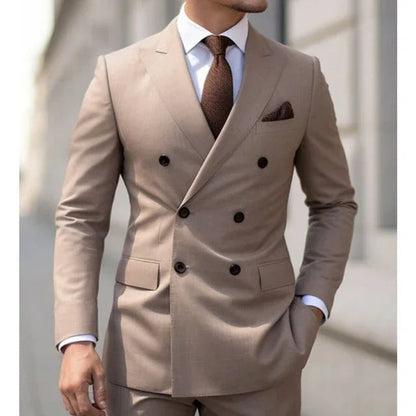 Morden Double-Breasted Tailored Suit