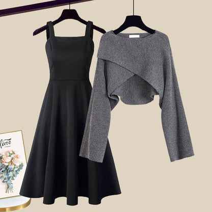 Marvella Elegant Knit Dress Set – Cozy Two-Piece Fall & Winter Outfit