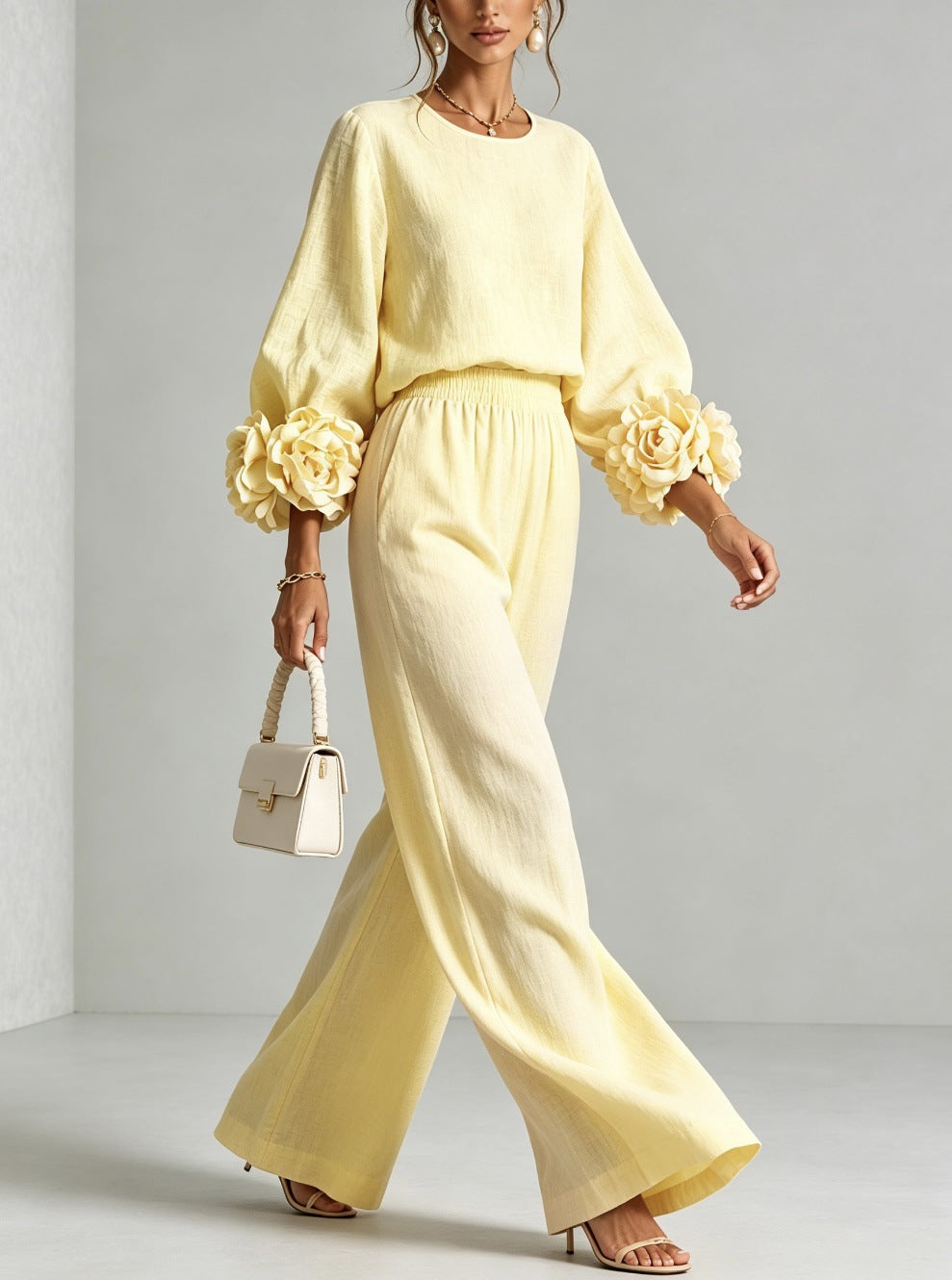 ROSALIE | FLORAL CUFF TWO-PIECE SET.