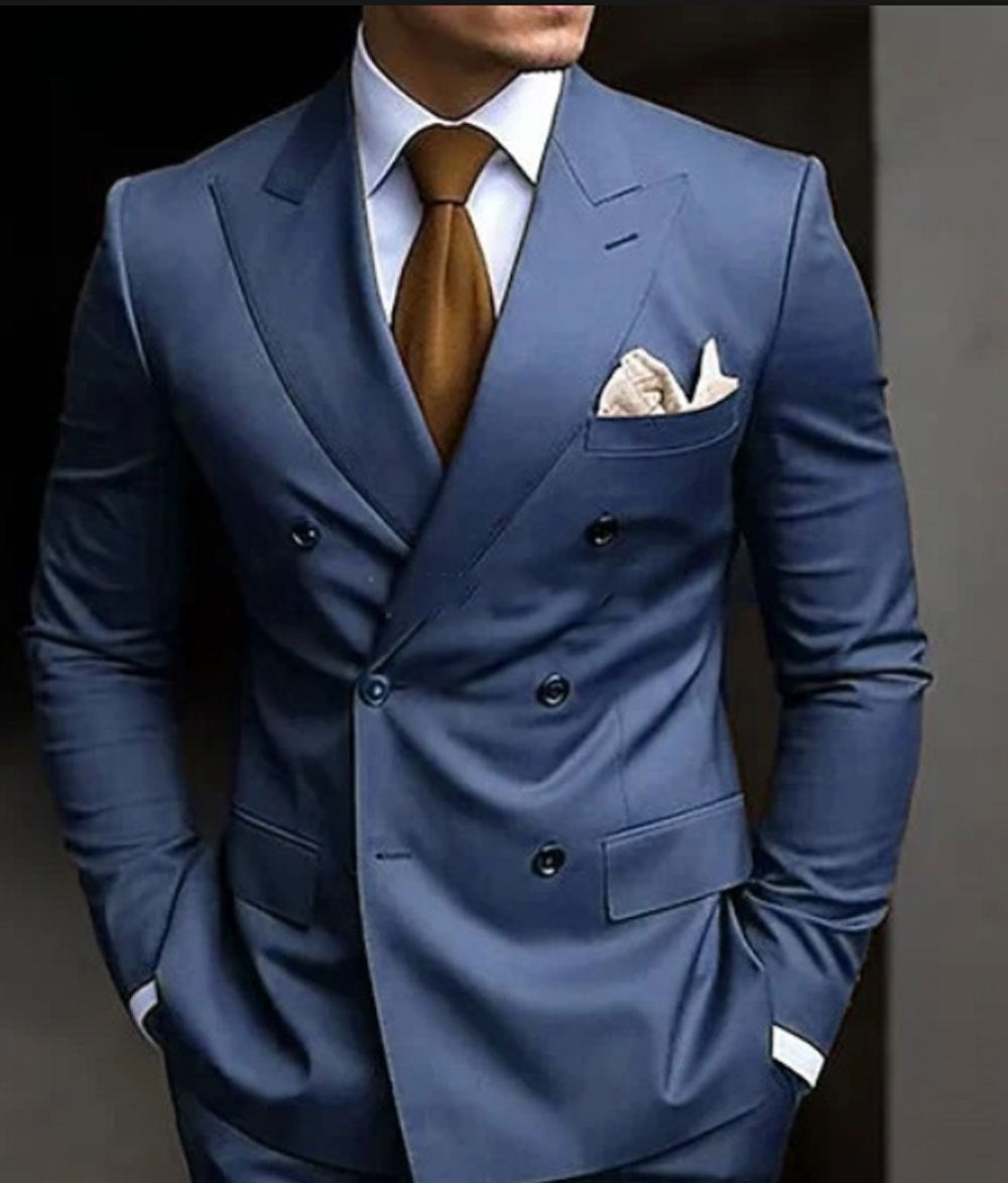 Morden Double-Breasted Tailored Suit