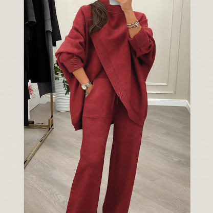 Serena Luxe Asymmetrical Knit Set