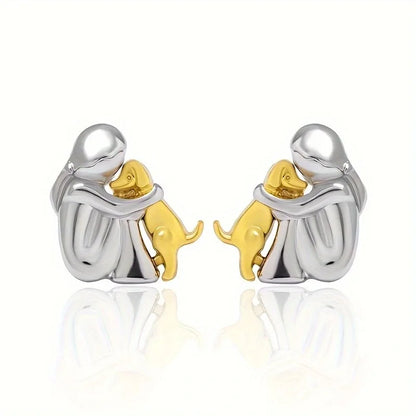 Lina™ – Dog Embrace Icon Earrings