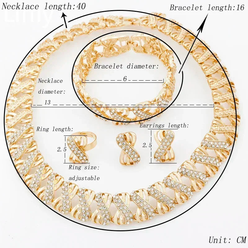 Amara™ | Gold Bridal Jewelry Set