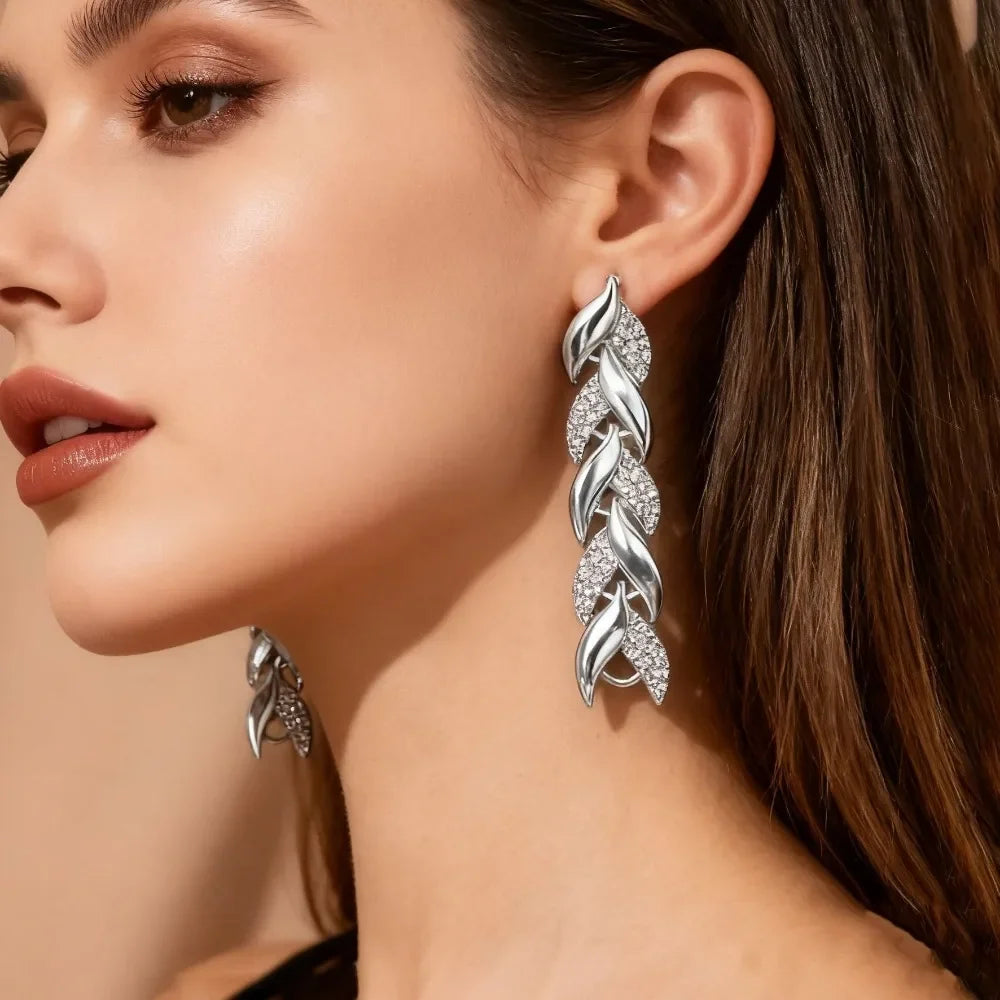 Serena™ | Mermaid Leaf Drop Earrings
