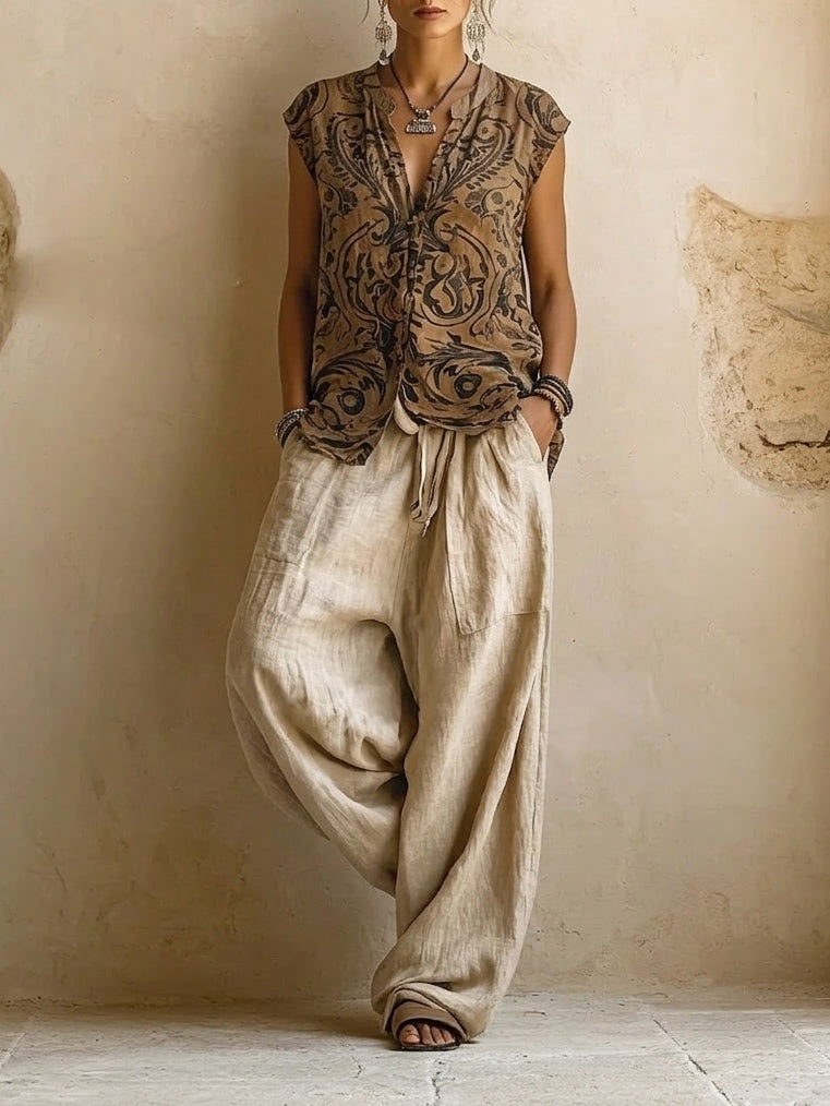 Natural 3-Piece Set™ - Premium Cotton and Linen Blend.