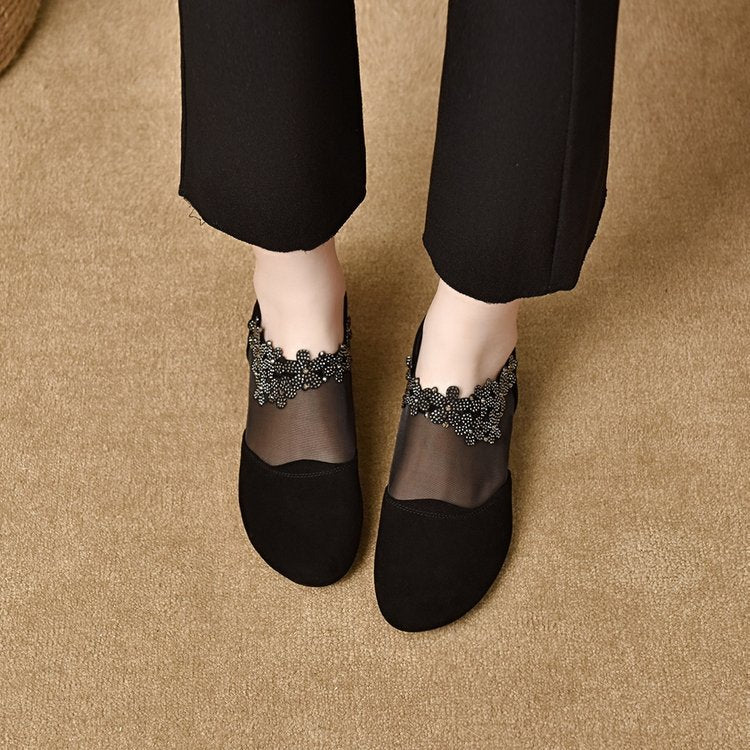 Mesh Platform Sandal
