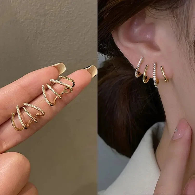 Alma – Gold-Plated Spiral Earrings