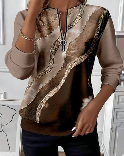 Liora Vintage Half-Zip Sweatshirt