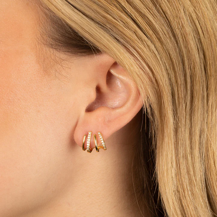 Alma – Gold-Plated Spiral Earrings