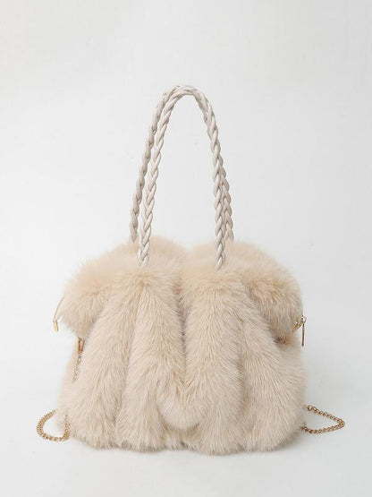 Luna | Plush Velvet Shoulder Tote