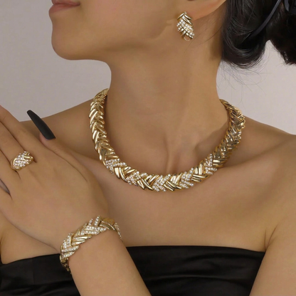 Amara™ | Gold Bridal Jewelry Set